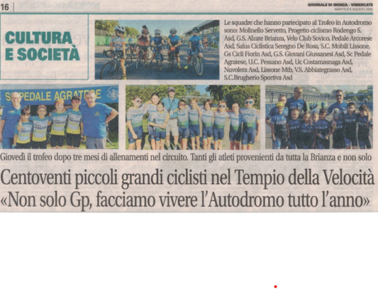 Centoventi piccoli grandi ciclisti nel tempio della velocità