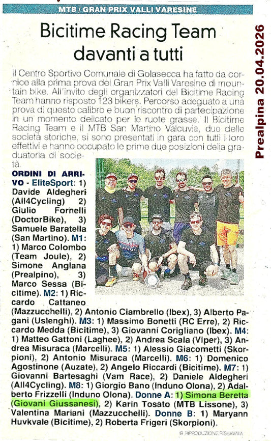 La Giovani Giussanesi spicca anche sulla mountain bike