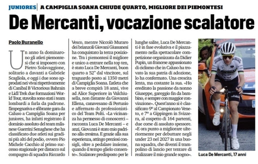 De Mercanti, vocazione scalatore